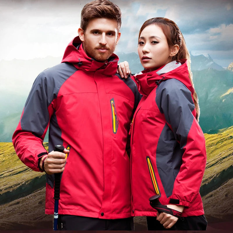 Outdoor Unisex Three-in-one Waterproof Padded Warm Ski Suit Jacket B-28130 Outdoor Unisex Three-in-one Waterproof Padded Warm Ski Suit Jacket B-28130