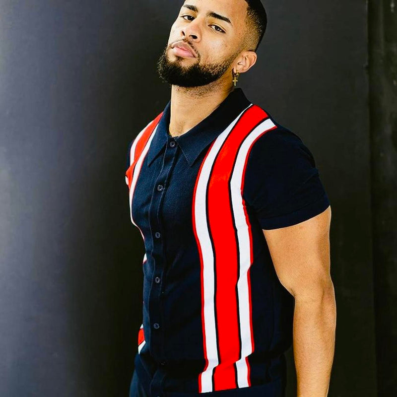 Men's Red and Navy Tshirt TS600 - TUZZUT Qatar Online Shopping