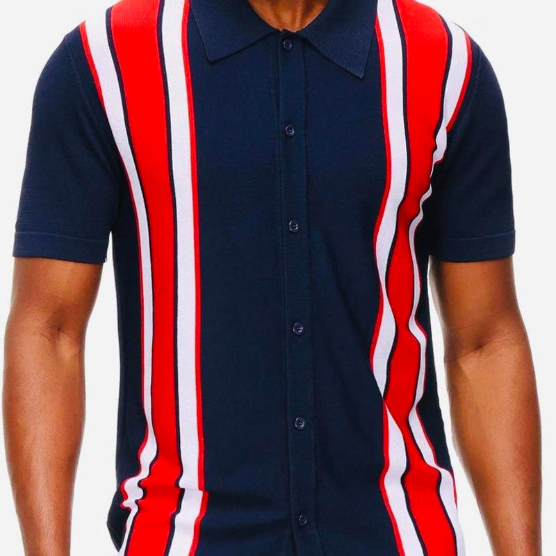 Men's Red and Navy Tshirt TS600 - TUZZUT Qatar Online Shopping