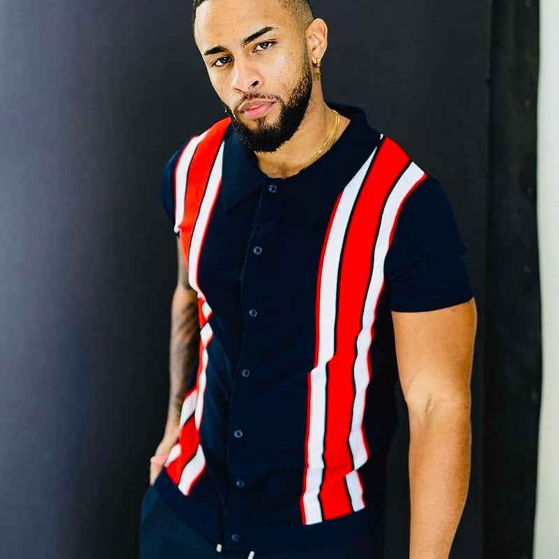 Men's Red and Navy Tshirt TS600 - TUZZUT Qatar Online Shopping