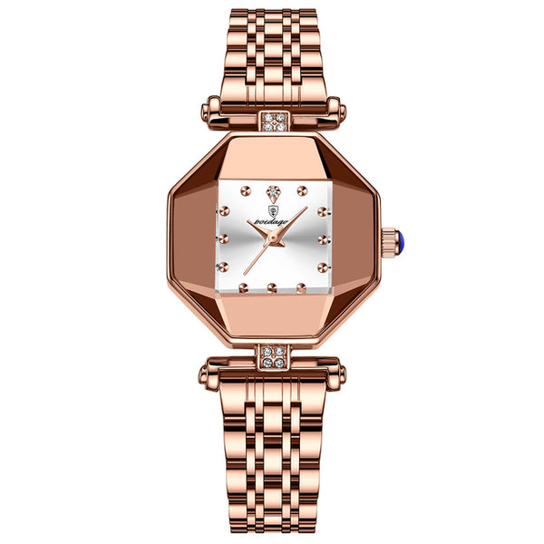POEDAGAR Women Watch Rose Gold Stainless Steel Stain W2901674