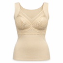 Women’s Cream Beige Floral Lace Shaping Camisole YD89
