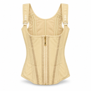 Women’s Beige Open-Bust Zip-Front Shaping Vest YD123