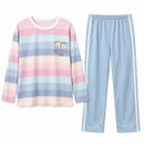 Women’s Pastel Striped Long-Sleeve Pyjama Set S3903