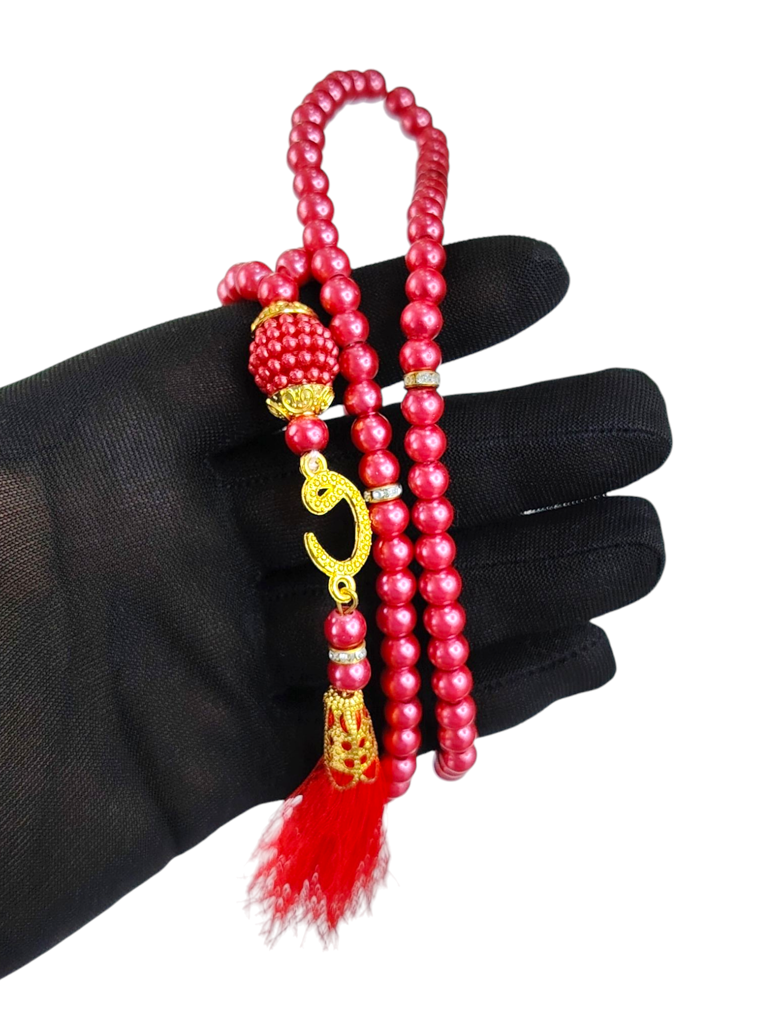 2 Pcs Ramadan Eid Gift Set - Prayer Beads + Digital Tasbih Counter - Red 2 Pcs Ramadan Eid Gift Set - Prayer Beads + Digital Tasbih Counter - Red