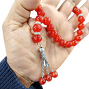 33 Beads Tasbih Prayer Rosary Beads Vermeil Red - TUZZUT Qatar Online Shopping