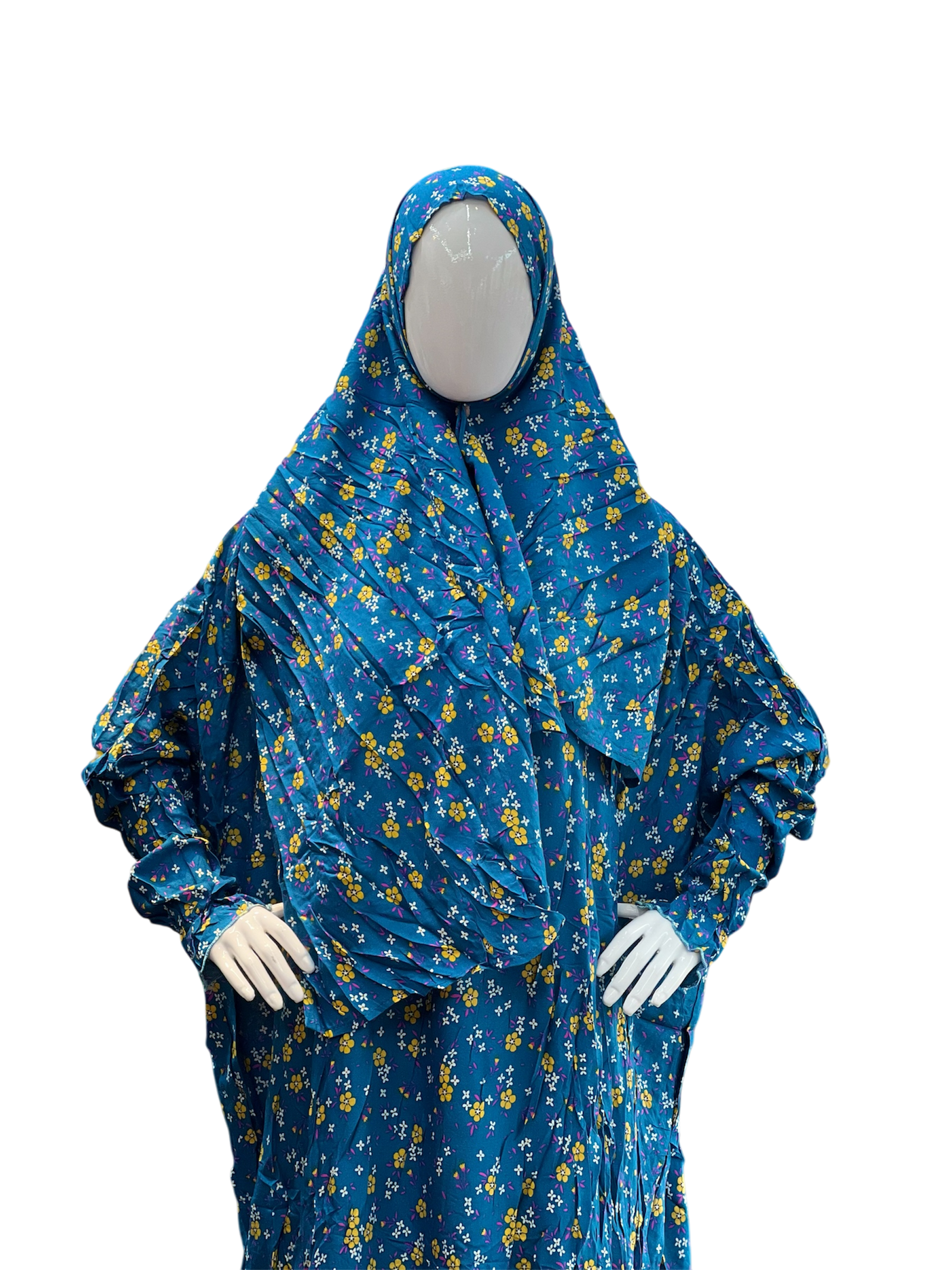 Floral Printed Hijab Women's Prayer Dress Isdal Asdal PD-1050-04 Floral Printed Hijab Women's Prayer Dress Isdal Asdal PD-1050-04