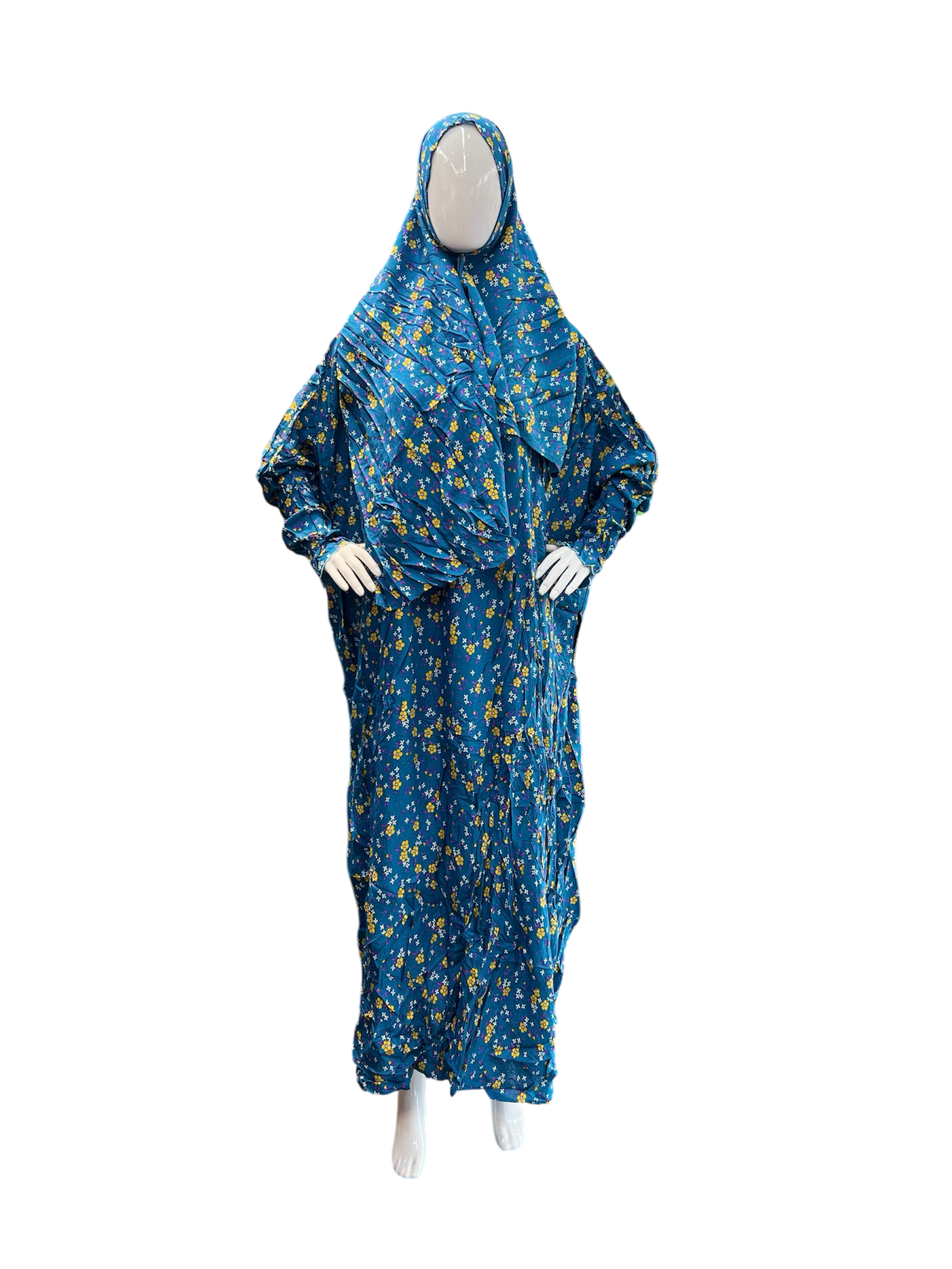 Floral Printed Hijab Women's Prayer Dress Isdal Asdal PD-1050-04 Floral Printed Hijab Women's Prayer Dress Isdal Asdal PD-1050-04