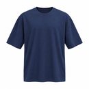 Navy Blue Oversized Crew-Neck T-Shirt S4959