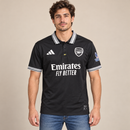 Men’s Black Arsenal Collared Football Shirt JR08