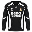 Men’s Black & White Real Madrid Long-Sleeve Football Jersey FH 07