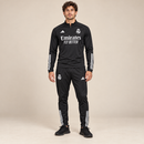 Men’s Black Real Madrid Quarter-Zip Training Tracksuit Set JR02