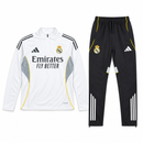 Real Madrid White & Black Two-Piece Training Tracksuit Set CJ66