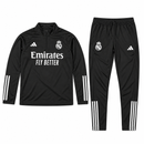 Men’s Black Real Madrid Quarter-Zip Training Tracksuit Set JR02