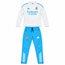 Men’s White & Blue Real Madrid Two-Piece Training Set JR06