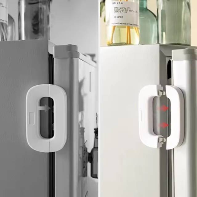 Refrigerator Child Lock Baby Proof Two-Finger Secure Safety Lock for Fridges Freezers and Cabinets Easy to Use Child Resistant Design - TUZZUT Qatar Online Shopping