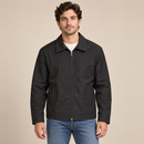 Men’s Black Zip-Up Collared Jacket NS112