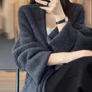 Women's Long Sleeve Solid Color Cardigans 598862 - TUZZUT Qatar Online Shopping