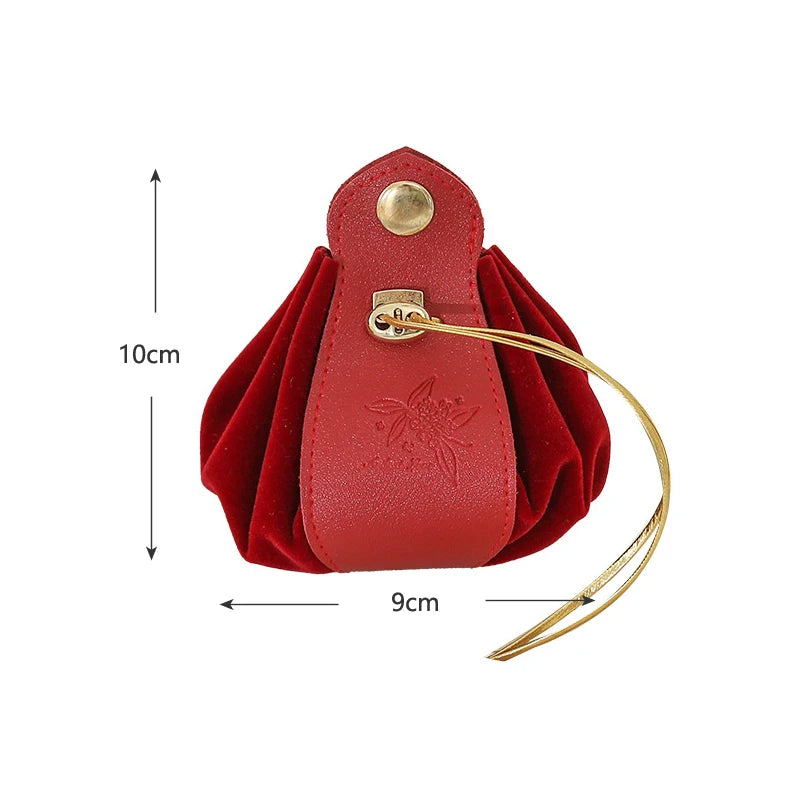 4 Pcs PU Leather and Velvet Gift Bags with Drawstrings - Wedding Candy Pouch bags 4 Pcs PU Leather and Velvet Gift Bags with Drawstrings - Wedding Candy Pouch bags