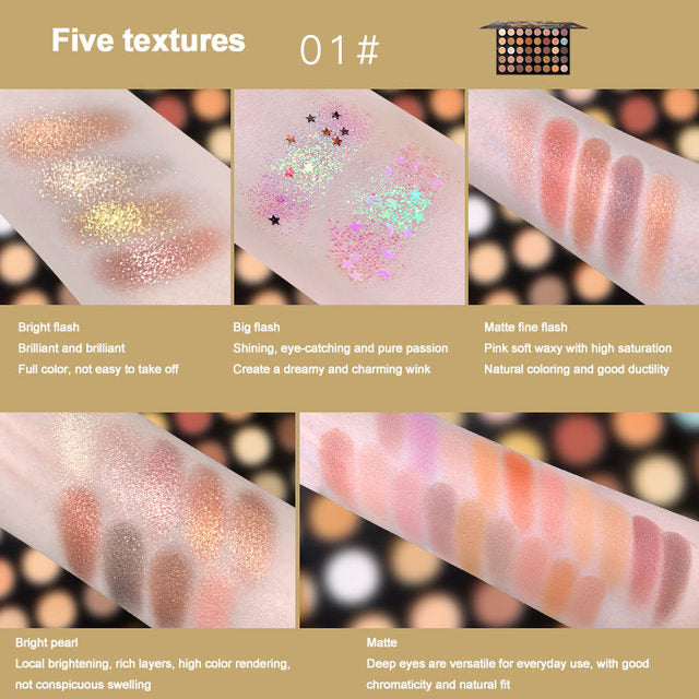 Novo 40 Color Eyeshadow Palette Pearly Matte Earth Waterproof Pigmented Makeup Palette Beauty Cosmetics S4288846 - Tuzzut.com Qatar Online Shopping