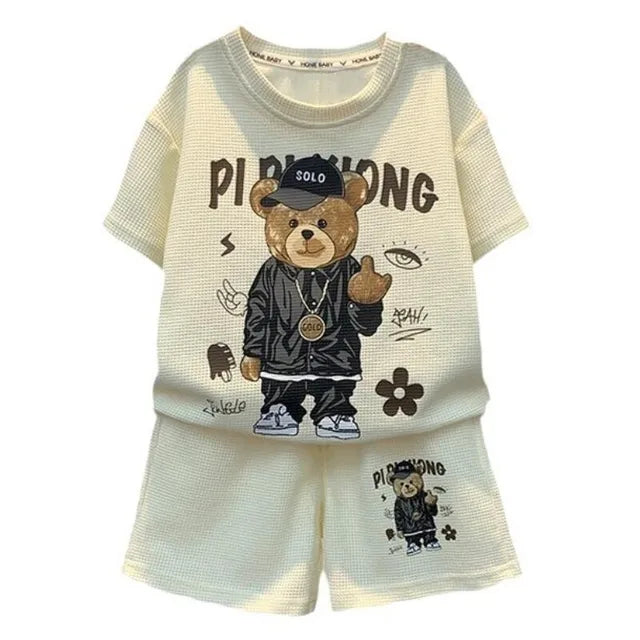 Kids Korean Style T-shirt+Shorts 2-piece Suit 1592423 Kids Korean Style T-shirt+Shorts 2-piece Suit 1592423