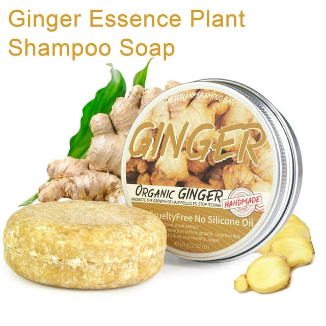 Organic Ginger Hair Regrowth Shampoo Soap 60g - Tuzzut.com Qatar Online Shopping
