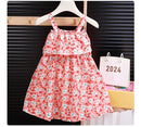 Children Sling Dress Casual Summer Kids Holiday Clothing 547903 140CM - TUZZUT Qatar Online Shopping