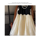 Girl's Sleeveless Black and White Dress 552991 - TUZZUT Qatar Online Shopping