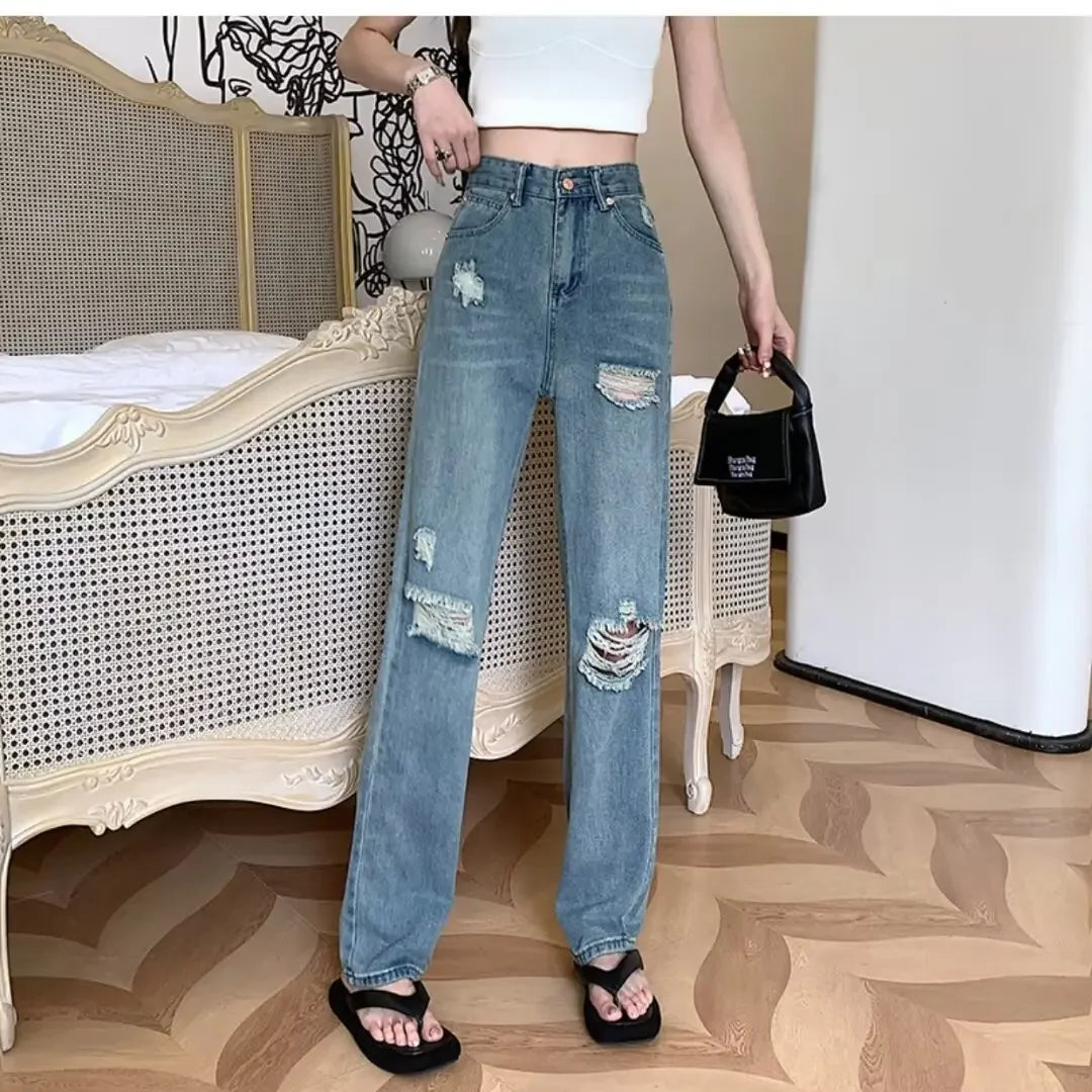 Womens High Waist Wide Leg Summer Jeans 578979 XL Womens High Waist Wide Leg Summer Jeans 578979 XL