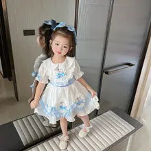 Frozen Lolita Printed Elegant and Beautiful Princess Dress 547438 140CM Frozen Lolita Printed Elegant and Beautiful Princess Dress 547438 140CM
