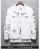 Men's y2k Jeans Clothing Patches Windbreaker Denim Jacket S4732516 XL - TUZZUT Qatar Online Shopping