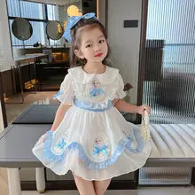 Frozen Lolita Printed Elegant and Beautiful Princess Dress 547438 140CM Frozen Lolita Printed Elegant and Beautiful Princess Dress 547438 140CM