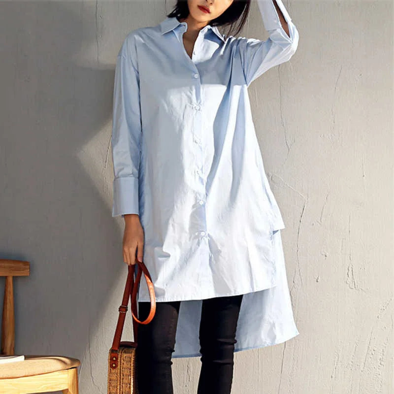 Women's Plus Size Shirts Blouse Top Female Dress 379826 XL - TUZZUT Qatar Online Shopping