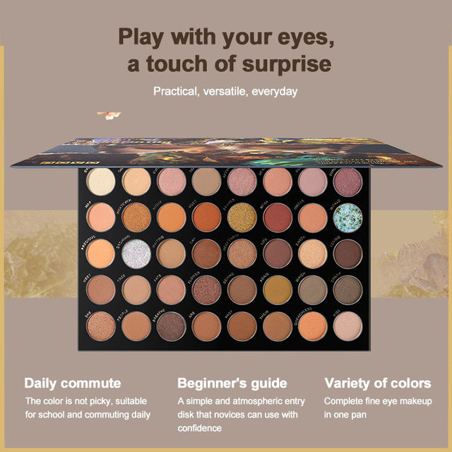 Novo 40 Color Eyeshadow Palette Pearly Matte Earth Waterproof Pigmented Makeup Palette Beauty Cosmetics S4288846 - Tuzzut.com Qatar Online Shopping