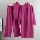 Women 3 Pcs/Set Sweater Coat Vest Pants Sweater   B-377857 - TUZZUT Qatar Online Shopping