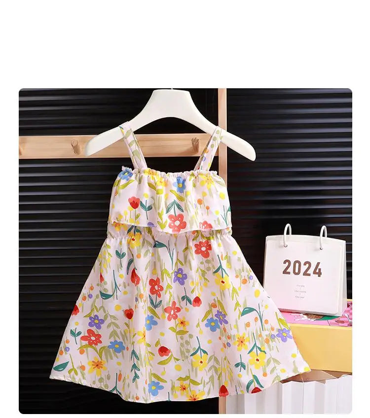 Children Sling Casual Summer Kids Holiday Dress 547902 140CM Children Sling Casual Summer Kids Holiday Dress 547902 140CM