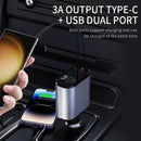 4 in 1 Retractable Fast Car Phone Charger 120W (Type-C, iOS, USB-C & USB interface) - TUZZUT Qatar Online Shopping
