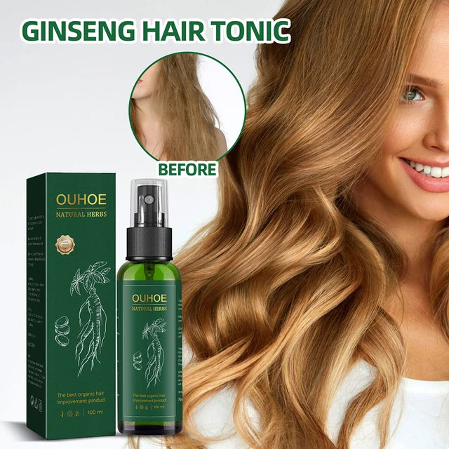 OUHOE 100ml Hair Growth Liquid Unisex Ginseng Essences Scalp Treatment Hair Regrowth Tonic - Tuzzut.com Qatar Online Shopping