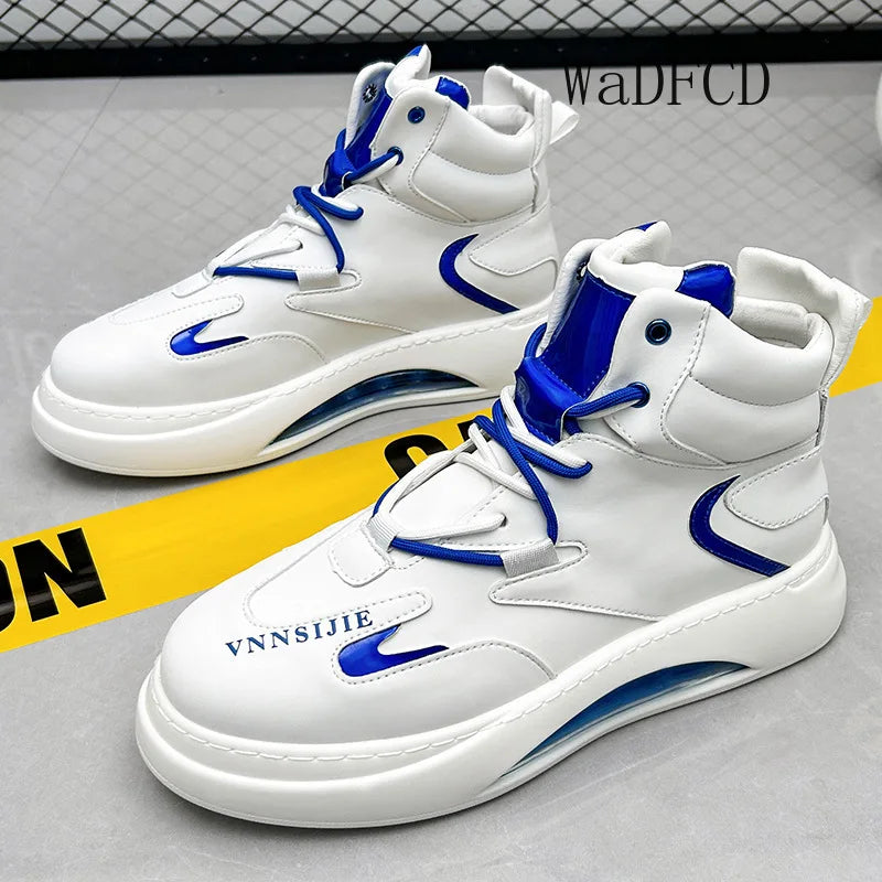 High Top Sneakers Mens Designer Air Cushion Board Shoes F258 - TUZZUT Qatar Online Shopping