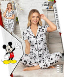 Women's Night Suit Micky Mouse Top Short - 3245 TRW3000 - TUZZUT Qatar Online Shopping