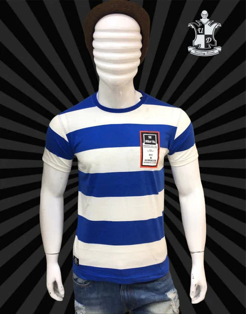 Urban Dominance Era Striped Round Neck T-shirt U130 Urban Dominance Era Striped Round Neck T-shirt U130