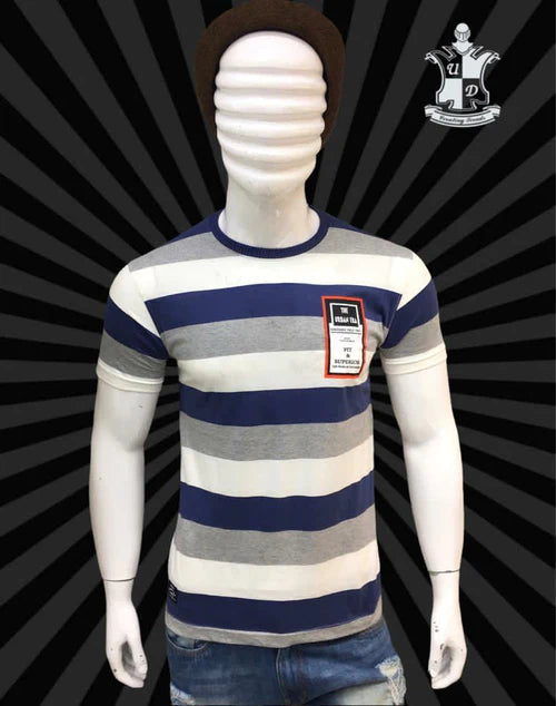 Urban Dominance Era Striped Round Neck T-shirt U130 Urban Dominance Era Striped Round Neck T-shirt U130