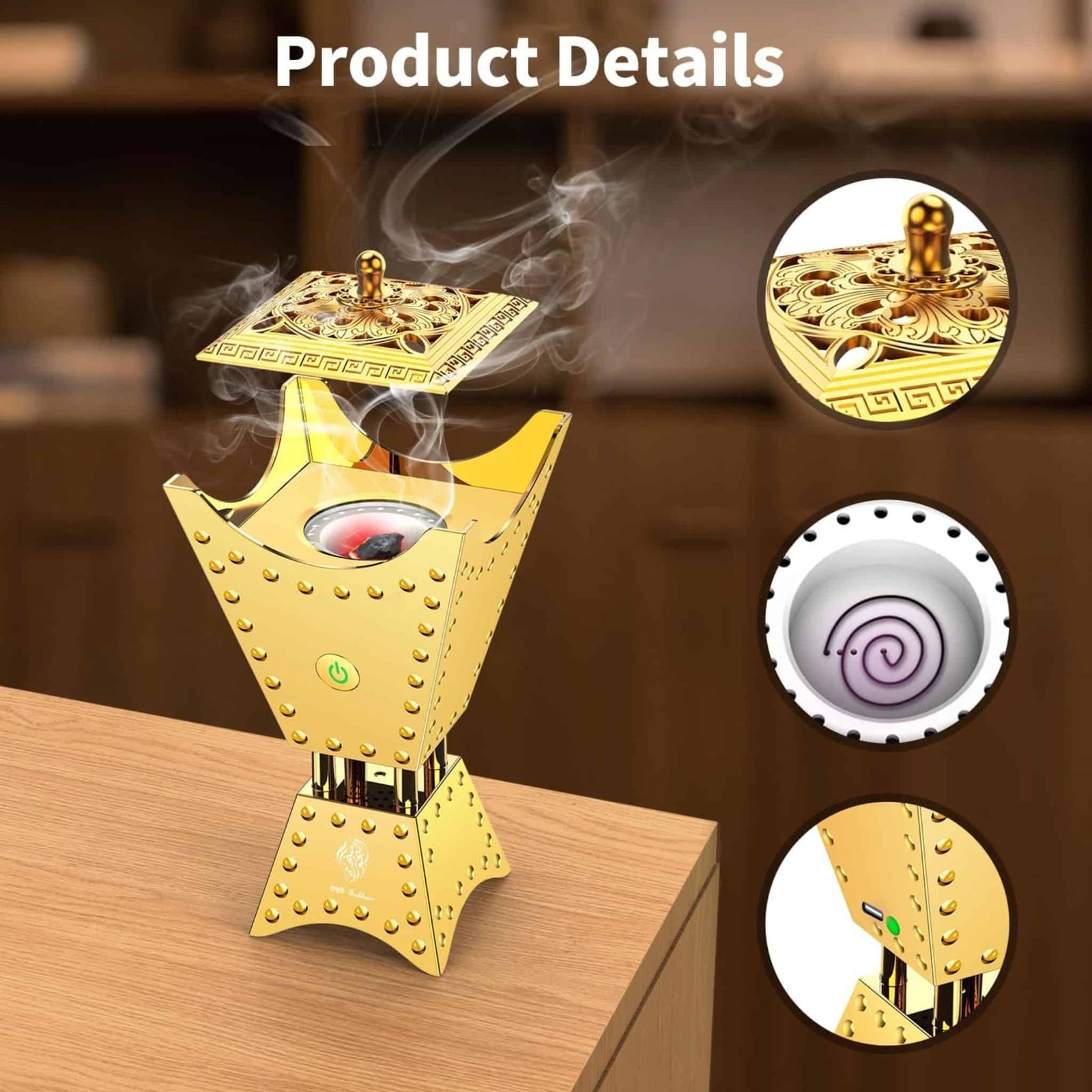 Bakhoor Electric Incense Oud Burner with Quran Speaker Remote & App Control SQ-668 Bakhoor Electric Incense Oud Burner with Quran Speaker Remote & App Control SQ-668