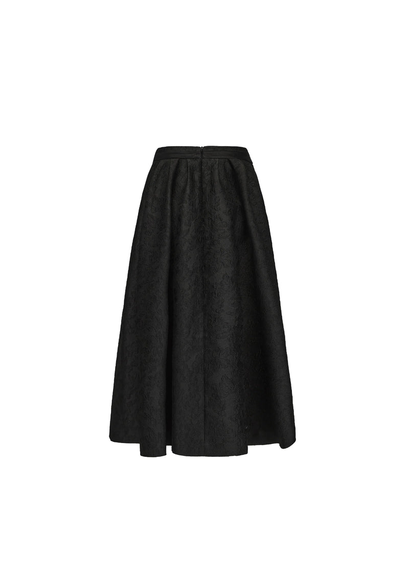 Jacquard Pleated Midi Skirt B2303