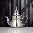 Almarjan Teapot Stainless Steel, Silver & Gold, 1.5L - Sahara Collection (STS0013168) - TUZZUT Qatar Online Shopping
