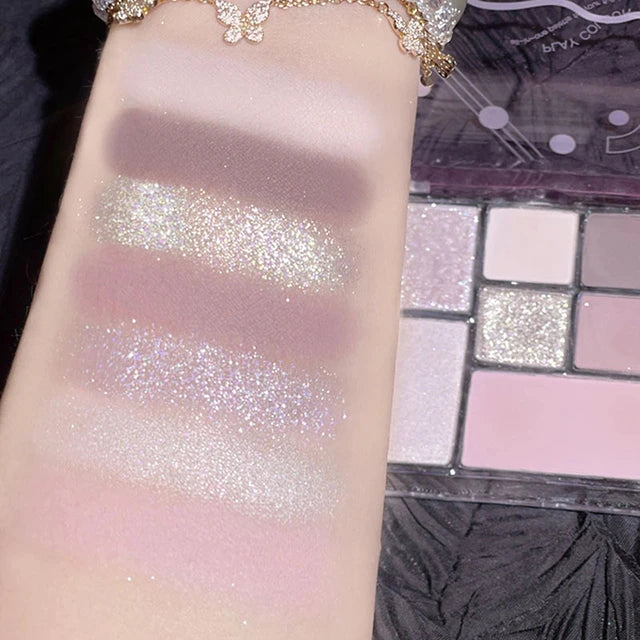 Eye Shadow Palette Purple Glitter Pearly Eyeshadow Palette Fashion Korean Shiny Eye Shadow Eye Shadow Palette Purple Glitter Pearly Eyeshadow Palette Fashion Korean Shiny Eye Shadow