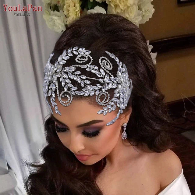 Bride Headbands Wedding Crystal Hair Accessories for Women Girls Headdress Hair Jewelry - S46788894 - Tuzzut.com Qatar Online Shopping