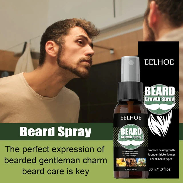 Eelhoe 30ml Beard Growth Oil More Full Thicken Hair Beard Oil For Men Beard Grooming Nourishing Enhancer Beard Care
