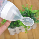 Safe Useful Silicone Baby Bottle With Spoon Food Supplement Rice Cereal Bottles Squeeze Spoon Milk Feeding Bottle Cup X625584 - Tuzzut.com Qatar Online Shopping