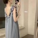 Sweet Ruffles Sleeveless Nightgown for Women 574143 M - TUZZUT Qatar Online Shopping